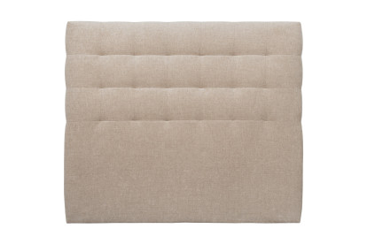 Tête de lit 150 cm Capitonnée - Tissu Toile Natté Beige Brun
