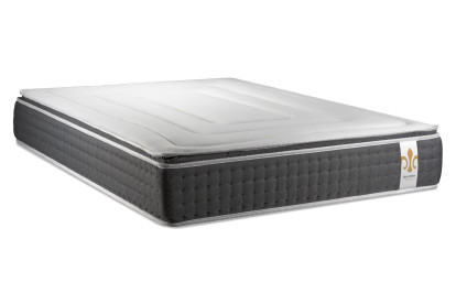 Pack lit complet 140x190 cm - Matelas + Sommier Blanc (en kit) + 2 oreillers + Couette - Vingt-Six PLUS