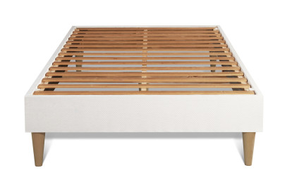 Ensemble Matelas Sommier 90x190 cm - Sommier Blanc (en kit) - Vingt-Six