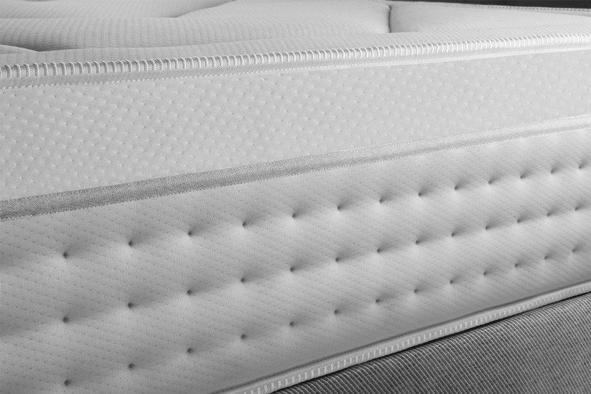 Ensemble Matelas Sommier 140x190 cm - Sommier Gris (déjà monté) - Vingt-Huit