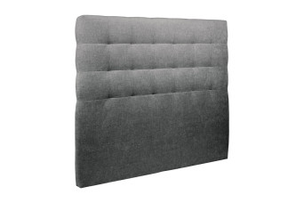 Tête de lit 150 cm Capitonnée - Tissu Toile Natté Gris Anthracite