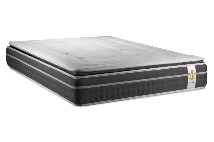 Pack lit complet 140x190 cm - Matelas + Sommier Blanc + 2 oreillers + Couette - Trente PLUS