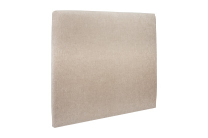 Tête de lit 135 cm Tapissée - Tissu Toile Natté Beige Brun