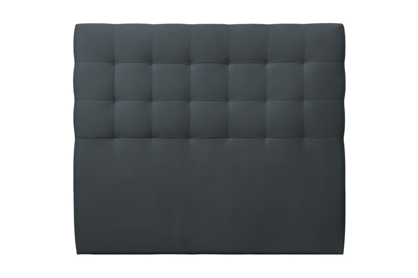 Tête de lit 160 cm Capitonnée - Tissu Velours Gris Anthracite
