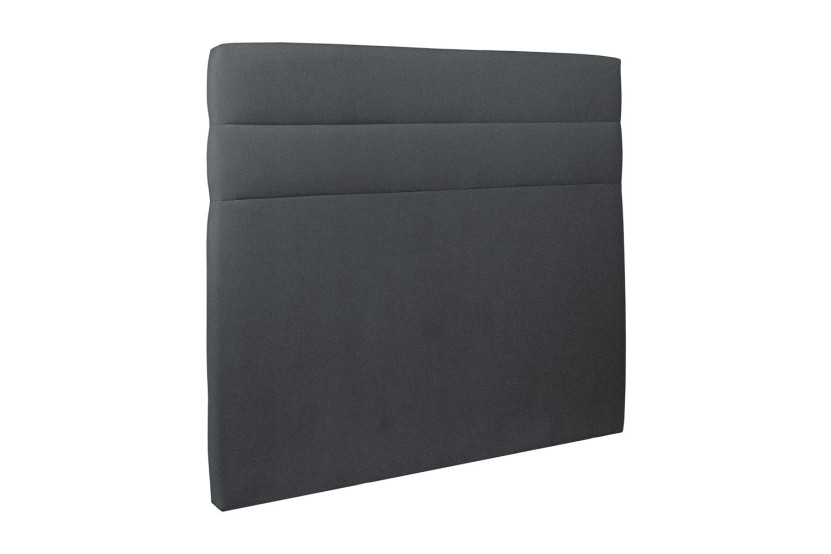 Tête de lit 135 cm Lignes - Tissu Velours Gris Anthracite