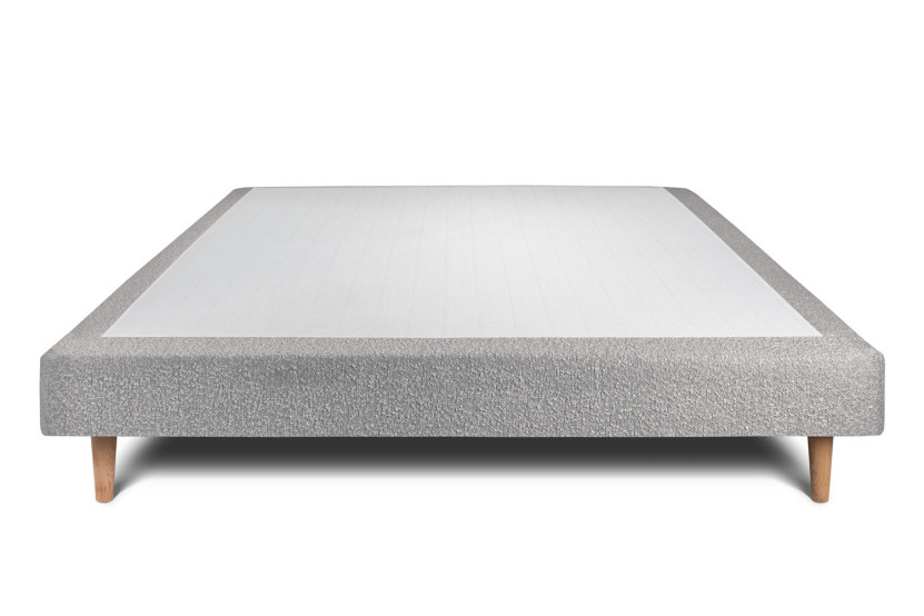 Sommier Tapissier 150x200 cm - H29 cm - Bouclette - Gris