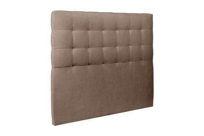 Tête de lit 150 cm Capitonnée - Tissu Velours Taupe