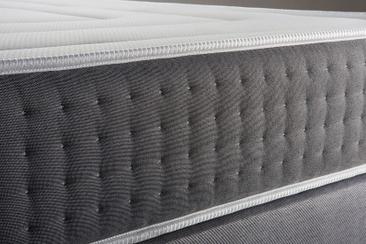 Ensemble Matelas Sommier 200x200 cm - Sommier Blanc (en kit) - Vingt-Six