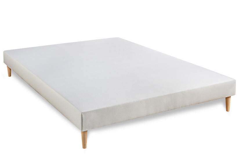 Ensemble Matelas Sommier 140x190 cm - Sommier Blanc (déjà monté) - Trente