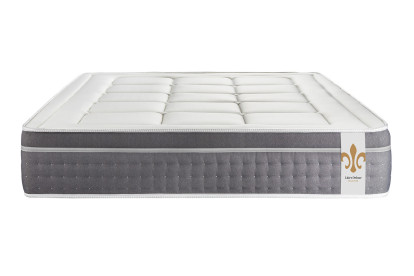 Pack lit complet 160x200 cm - Matelas + Sommier Blanc (en kit) + 2 oreillers + Couette - Trente