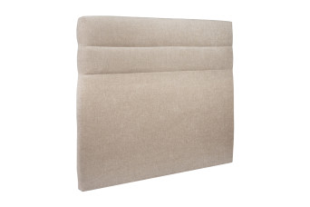 Tête de lit 150 cm Lignes - Tissu Toile Natté Beige Brun