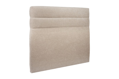 Tête de lit 150 cm Lignes - Tissu Toile Natté Beige Brun