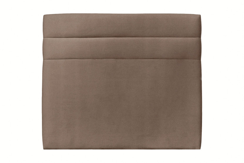 Tête de lit 135 cm Lignes - Tissu Velours Taupe