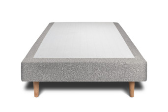 Sommier Tapissier 80x200 cm - H29 cm - Bouclette - Gris