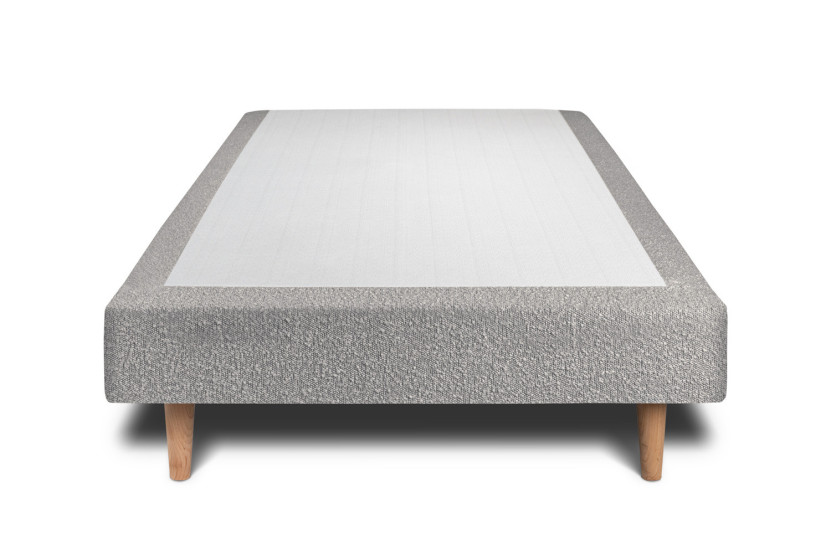Sommier Tapissier 80x200 cm - H29 cm - Bouclette - Gris