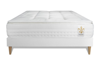 Ensemble Matelas Sommier 140x200 cm - Sommier Blanc (en kit) - Vingt-Huit PLUS