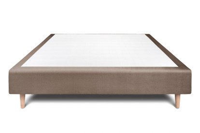 Sommier Tapissier 140x190 cm - H35 cm - Velours - Taupe