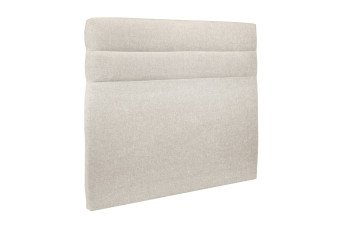 Tête de lit 150 cm Lignes - Tissu Toile Natté Beige Clair