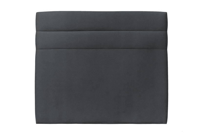 Tête de lit 180 cm Lignes - Tissu Velours Gris Anthracite