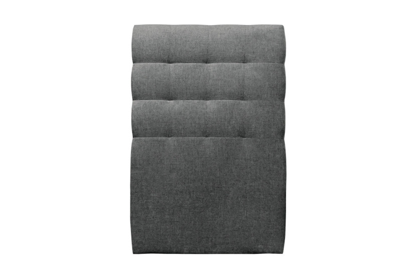 Tête de lit 90 cm Capitonnée - Tissu Toile Natté Gris Anthracite