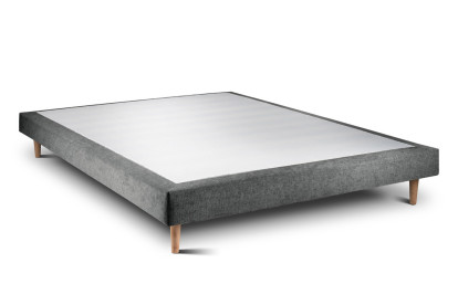 Sommier Tapissier 150x200 cm - H29 cm - Toile nattée - Gris anthracite