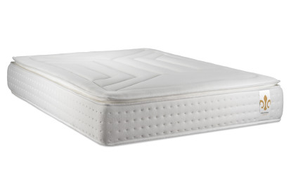 Pack lit complet 200x200 cm - Matelas + Sommier Blanc (en kit) + 2 oreillers + Couette - Vingt-Quatre PLUS