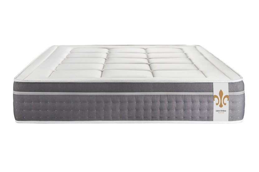 Pack lit complet 140x200 cm - Matelas + Sommier Blanc + 2 oreillers + Couette - Trente