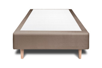 Sommier Tapissier 80x200 cm - H35 cm - Velours - Taupe