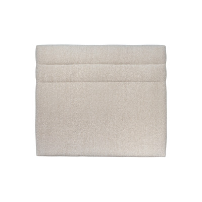 Tête de lit 150 cm Lignes - Tissu Bouclette Beige Clair