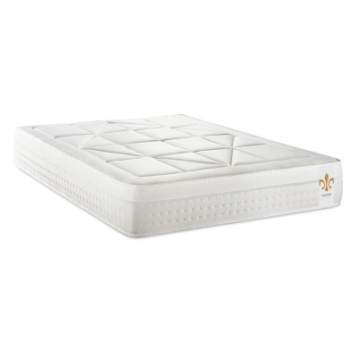 Pack lit complet 180x200 cm - Matelas + 2 Sommiers Gris + 2 oreillers + Couette - Vingt-Huit