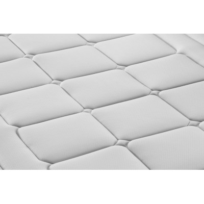 Ensemble Matelas Sommier 90x190 cm - Sommier Gris (déjà monté) - Trente