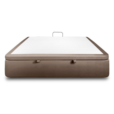 Sommier Coffre 200x200 cm - Velours - Taupe