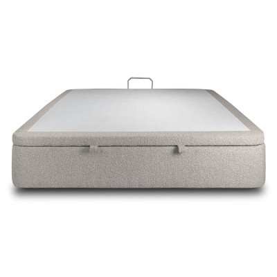 Sommier Coffre 140x190 cm - Bouclette - Gris