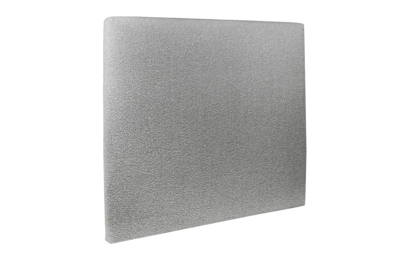 Tête de lit 135 cm Tapissée - Tissu Bouclette Gris