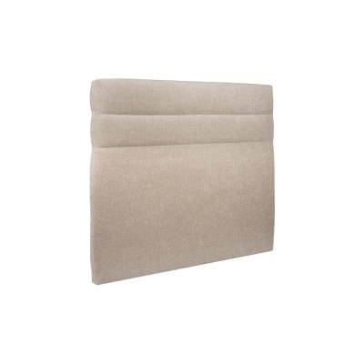 Tête de lit 200 cm Lignes - Tissu Toile Natté Beige Brun