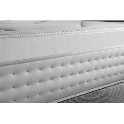 Ensemble Matelas Sommier 90x190 cm - Sommier Blanc (en kit) - Vingt-Huit