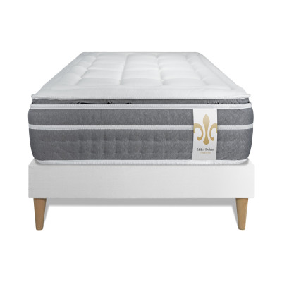 Ensemble Matelas Sommier 90x200 cm - Sommier Blanc (en kit) - Trente PLUS