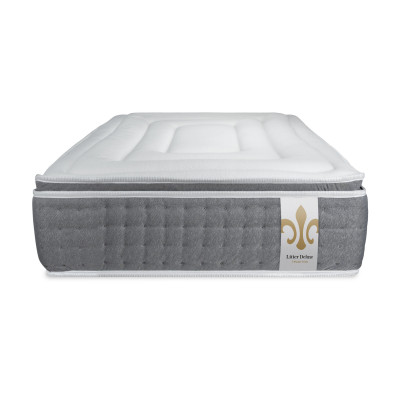 Ensemble Matelas Sommier 90x200 cm - Sommier Blanc (en kit) - Vingt-Six PLUS