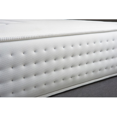 Ensemble Matelas Sommier 200x200 cm - Sommier Gris (en kit) - Vingt-Quatre