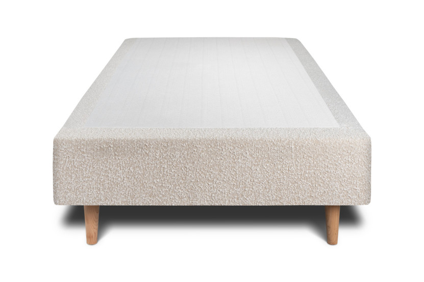 Sommier Tapissier 90x200 cm - H35 cm - Bouclette - Beige clair