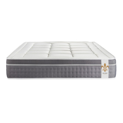 Ensemble Matelas Sommier 180x200 cm - 2 Sommiers Gris - Trente