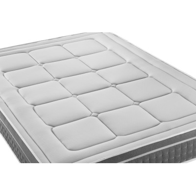 Ensemble Matelas Sommier 160x200 cm - Sommier Blanc (déjà monté) - Trente