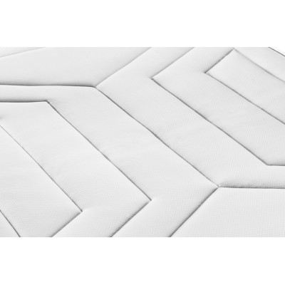 Ensemble Matelas Sommier 90x200 cm - Sommier Blanc (déjà monté) - Vingt-Quatre