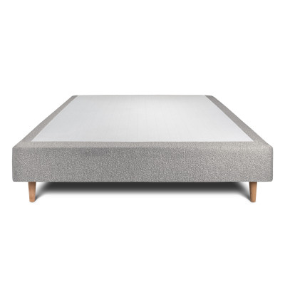 Sommier Tapissier 140x200 cm - H35 cm - Bouclette - Gris
