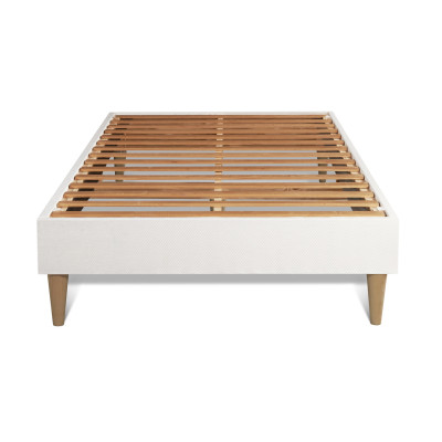 Ensemble Matelas Sommier 90x200 cm - Sommier Blanc (en kit) - Trente