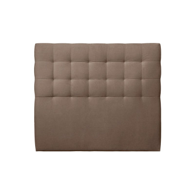 Tête de lit 140 cm Capitonnée - Tissu Velours Taupe
