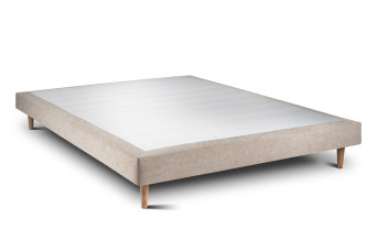 Sommier Tapissier 150x200 cm - H29 cm - Toile nattée - Beige brun