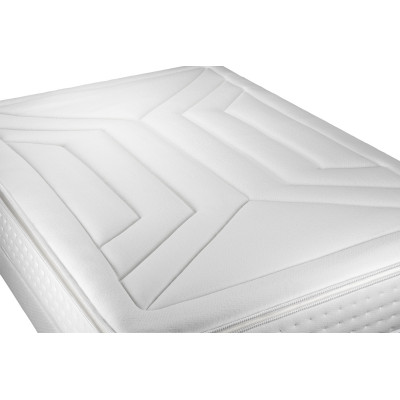 Ensemble Matelas Sommier 200x200 cm - Sommier Gris (en kit) - Vingt-Quatre PLUS