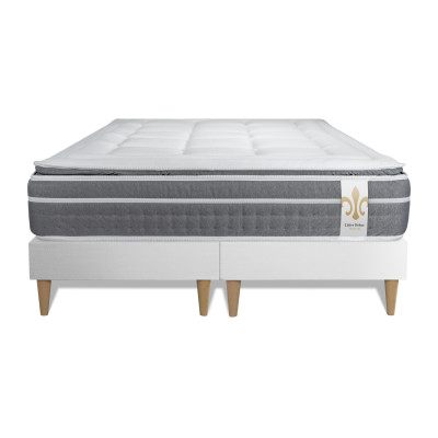Ensemble Matelas Sommier 180x200 cm - 2 Sommiers Blanc - Trente PLUS