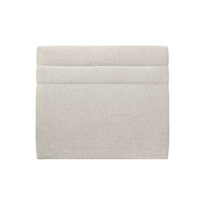 Tête de lit 140 cm Lignes - Tissu Toile Natté Beige Clair
